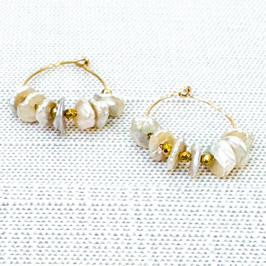 Of the Sea Earrings (Silver Pearl)
