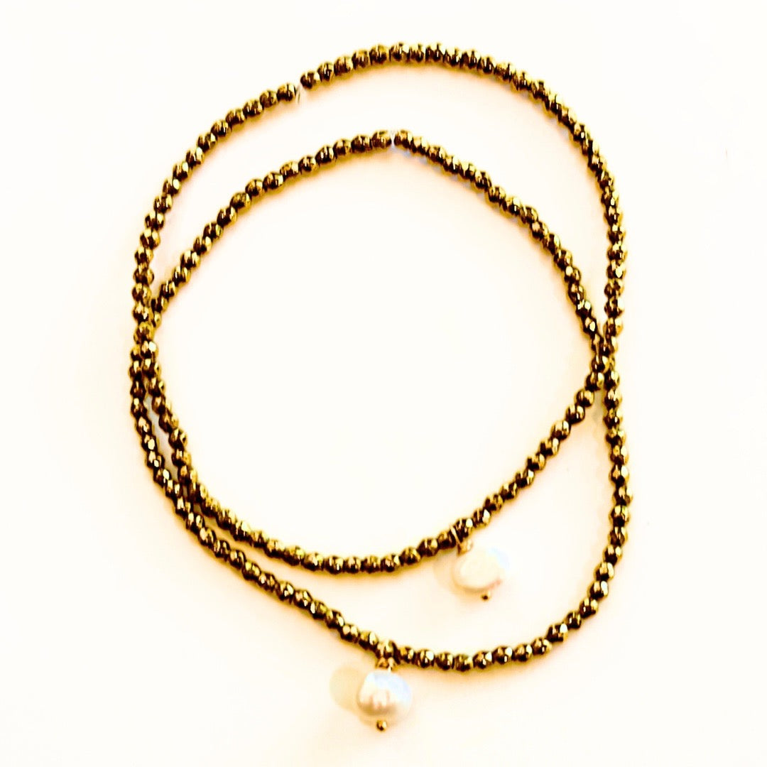 Sweet Pea Pearl Bracelet
