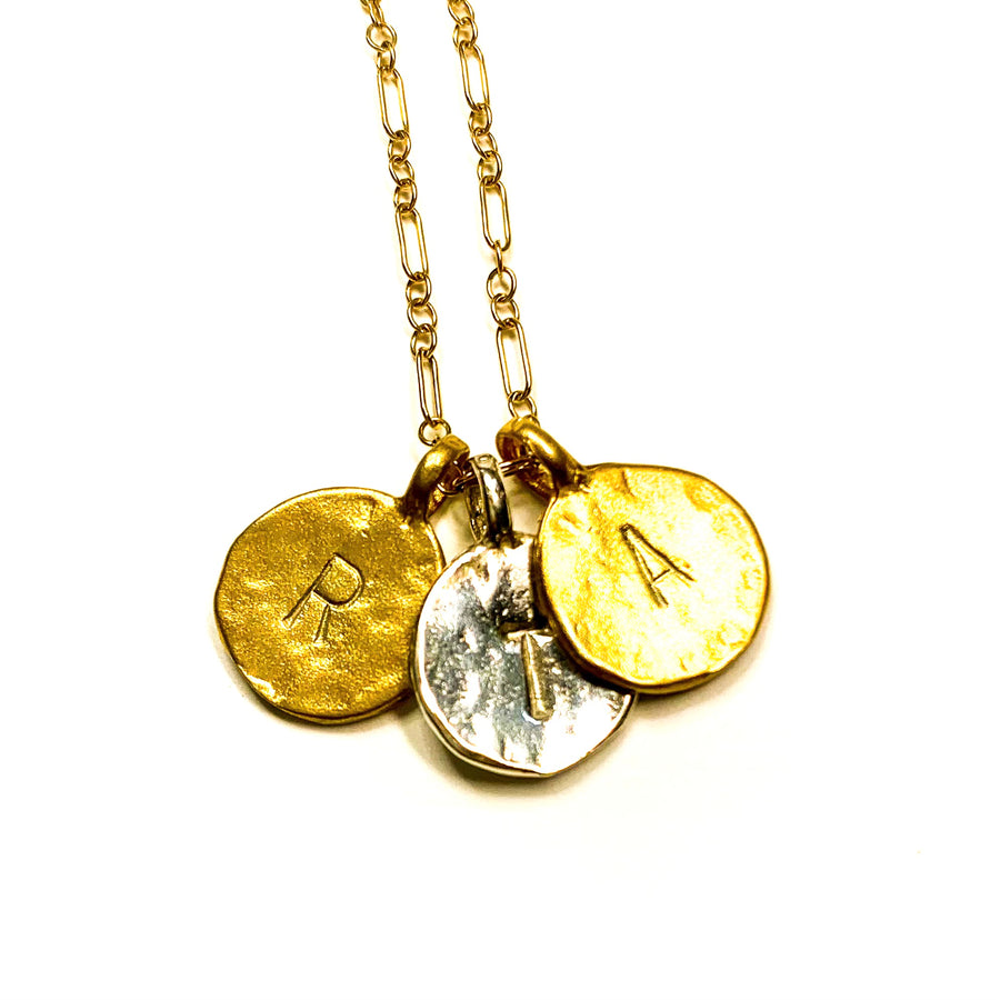 Over the Moon Initial Charm Necklace Collection